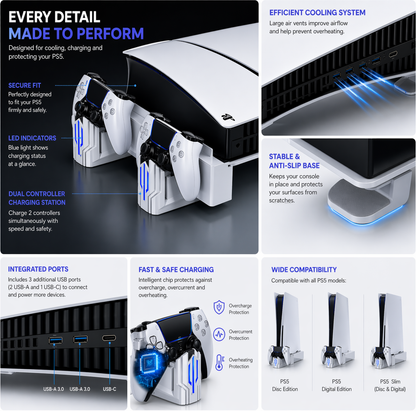 Base Refrigerante PRO para PS5 – Evita sobrecalentamiento y ruido