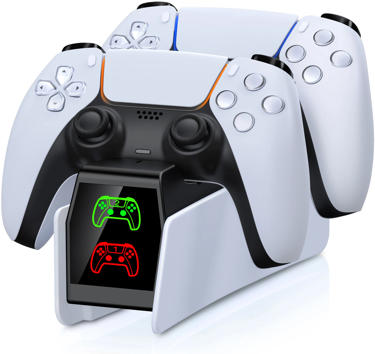 Cargador Doble RGB para Mandos PS5 – Base de Carga Rápida