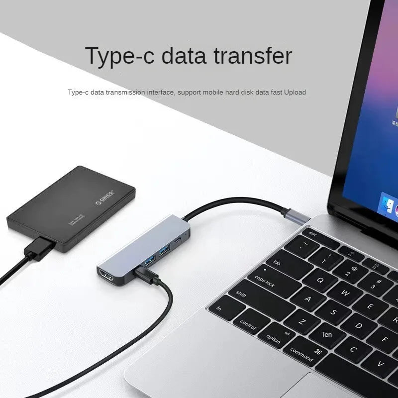 Hub USB-C 6 en 1 con HDMI 4K | Carga Rápida y Multiconexión para MacBook, iPad y Laptop