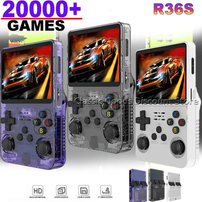 R36S Consola Retro Portátil Linux 3.5” IPS | 15000+ Juegos | Retro Gaming HD