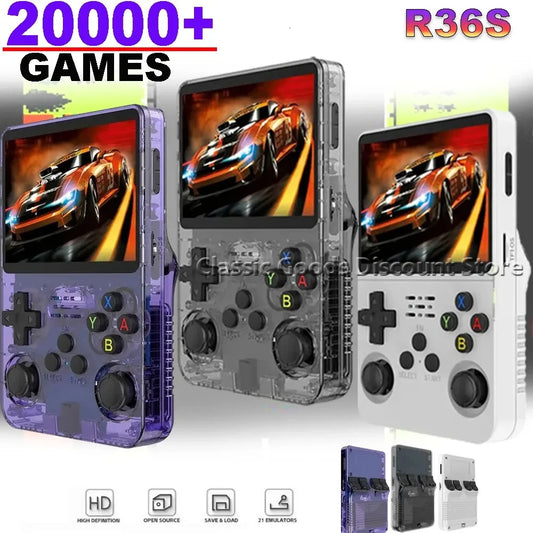 R36S Consola Retro Portátil Linux 3.5” IPS | 15000+ Juegos | Retro Gaming HD