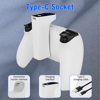 Batería Recargable 2000mAh Compatible con Mando Tipo PS5 – Carga Rápida USB-C