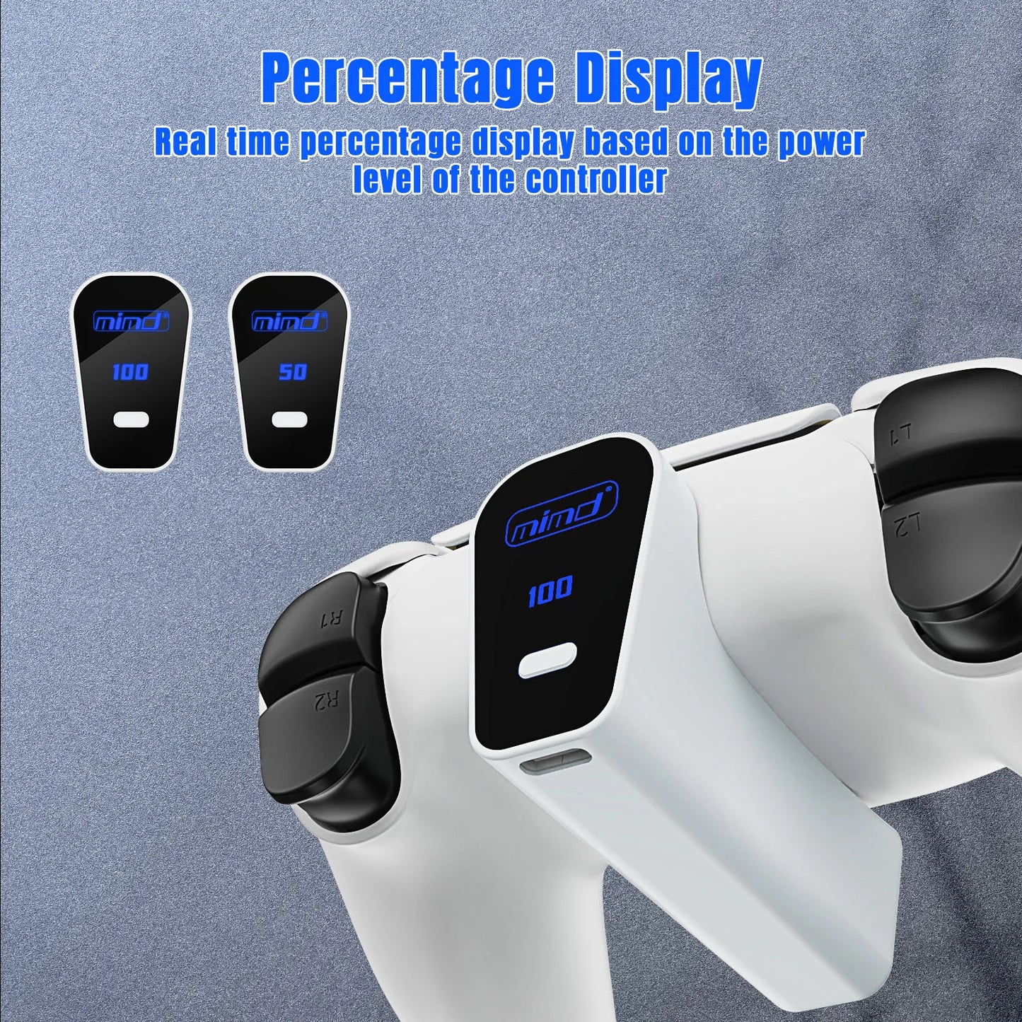 Batería Recargable 2000mAh Compatible con Mando Tipo PS5 – Carga Rápida USB-C