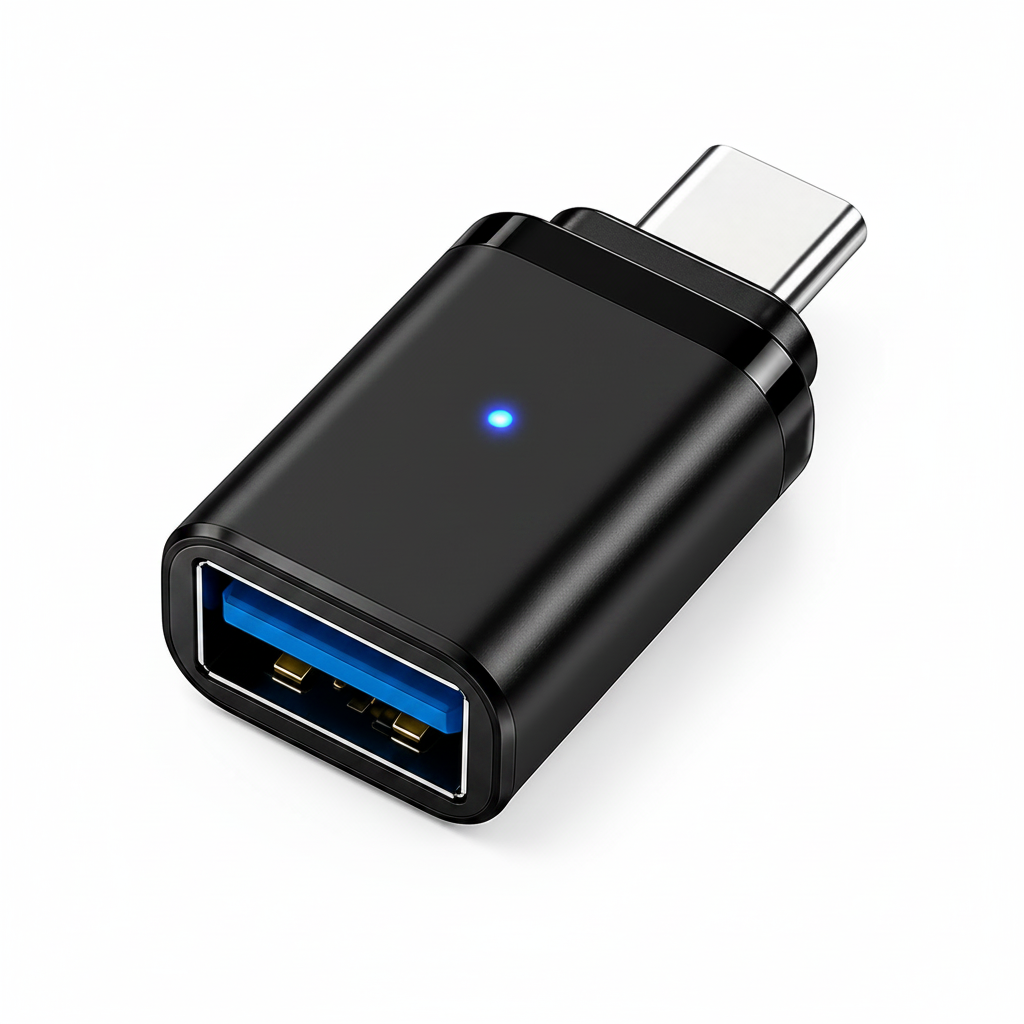 Adaptador OTG USB-C a USB 3.0 con Luz Indicadora LED – Compatible con MacBook, Samsung, Xiaomi, Huawei y más